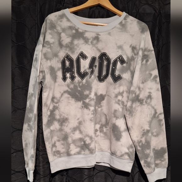 AC/DC Gray Tie-Dye Tee - Picture 1 of 4